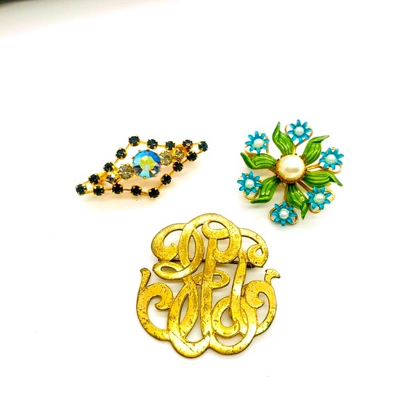 Vintage Small Brooch Lot Austria Haskell - Picture 6 of 6